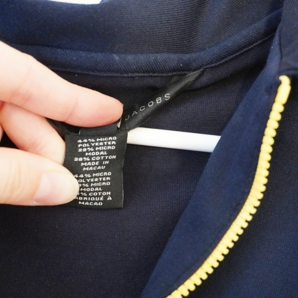 MARC BY MARC JACOBS Navy Zipper Golf Polo Shirt - Picture 7 of 7